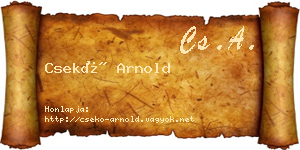 Csekő Arnold névjegykártya